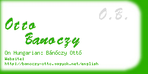 otto banoczy business card