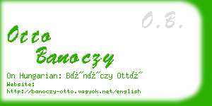 otto banoczy business card